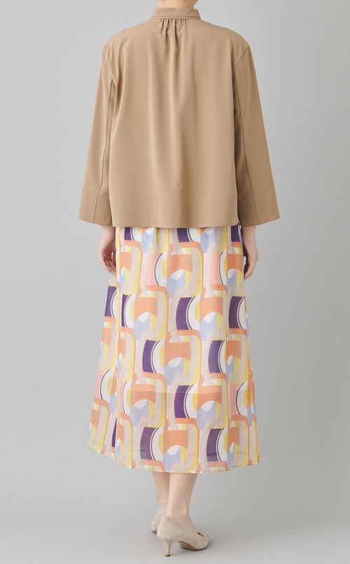 2wayスタンドカラーブラウス