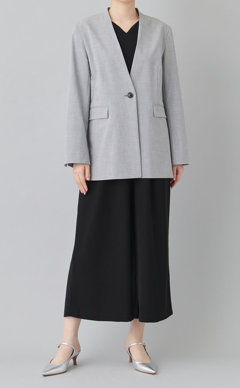 ノーカラーシングルジャケット