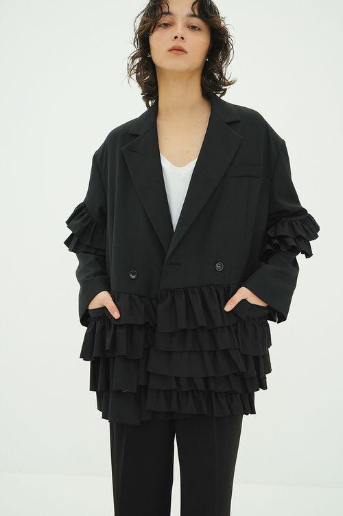 フリルドテーラードジャケット