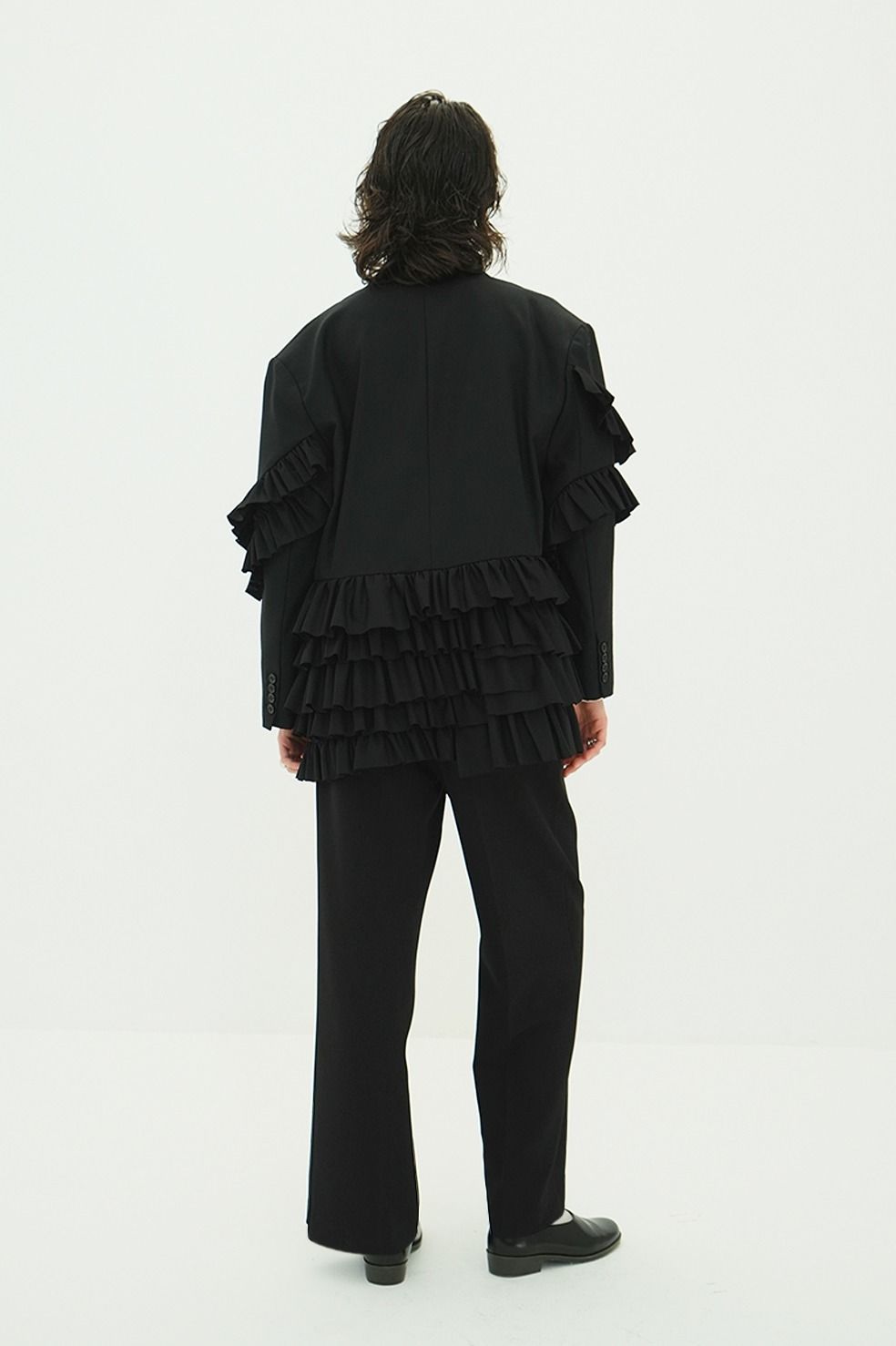 フリルドテーラードジャケット