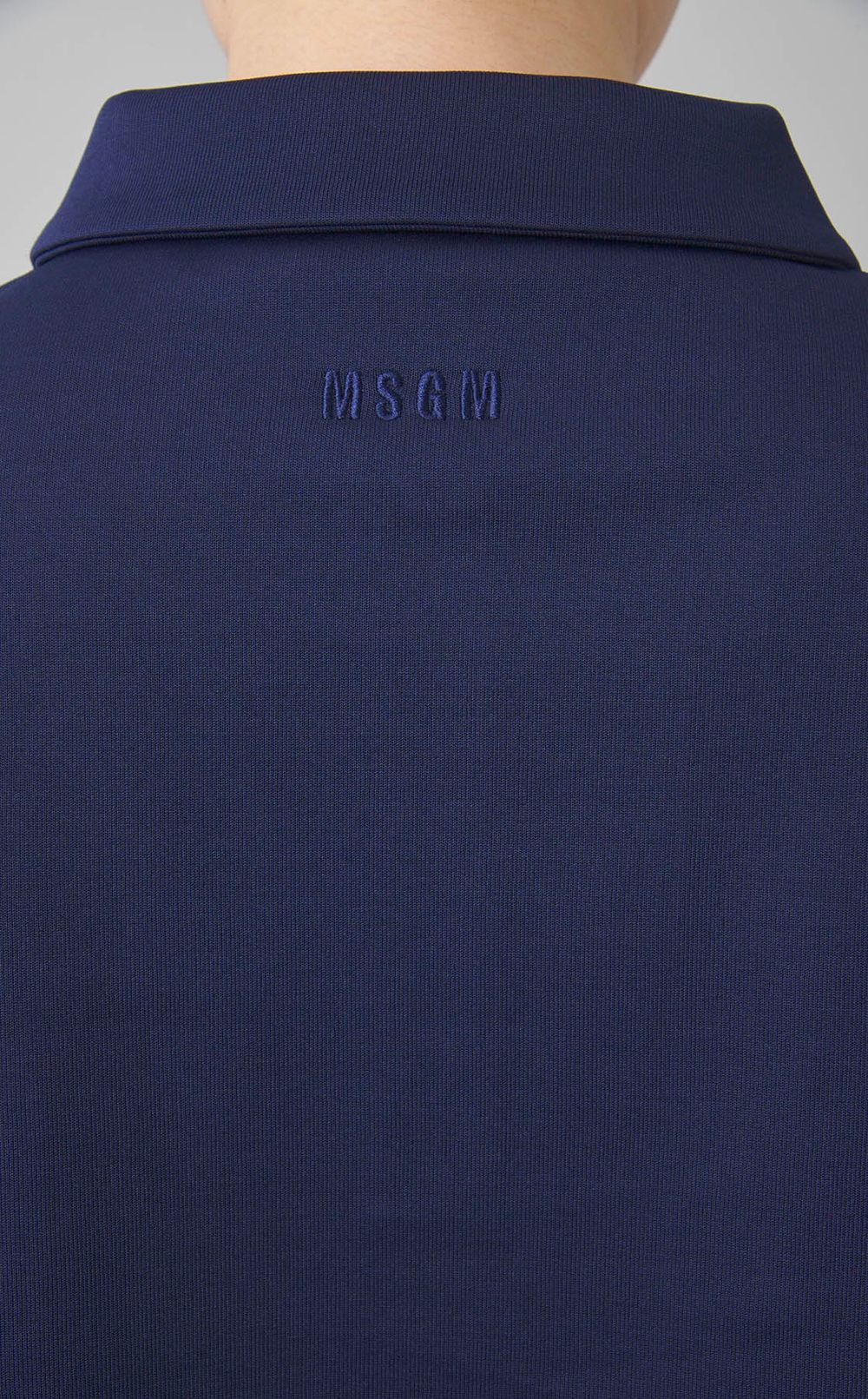 ロゴ刺繍クロップドポロ