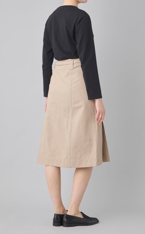 シフォンレイヤードベルテッドスカート