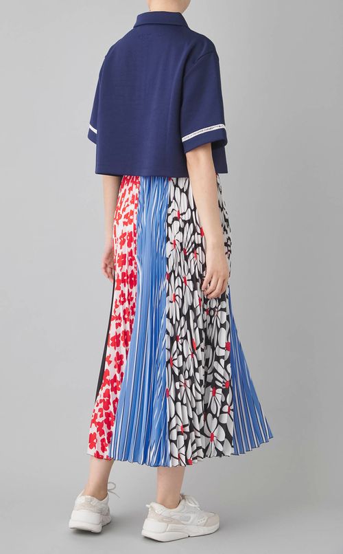 ロゴ刺繍クロップドポロ