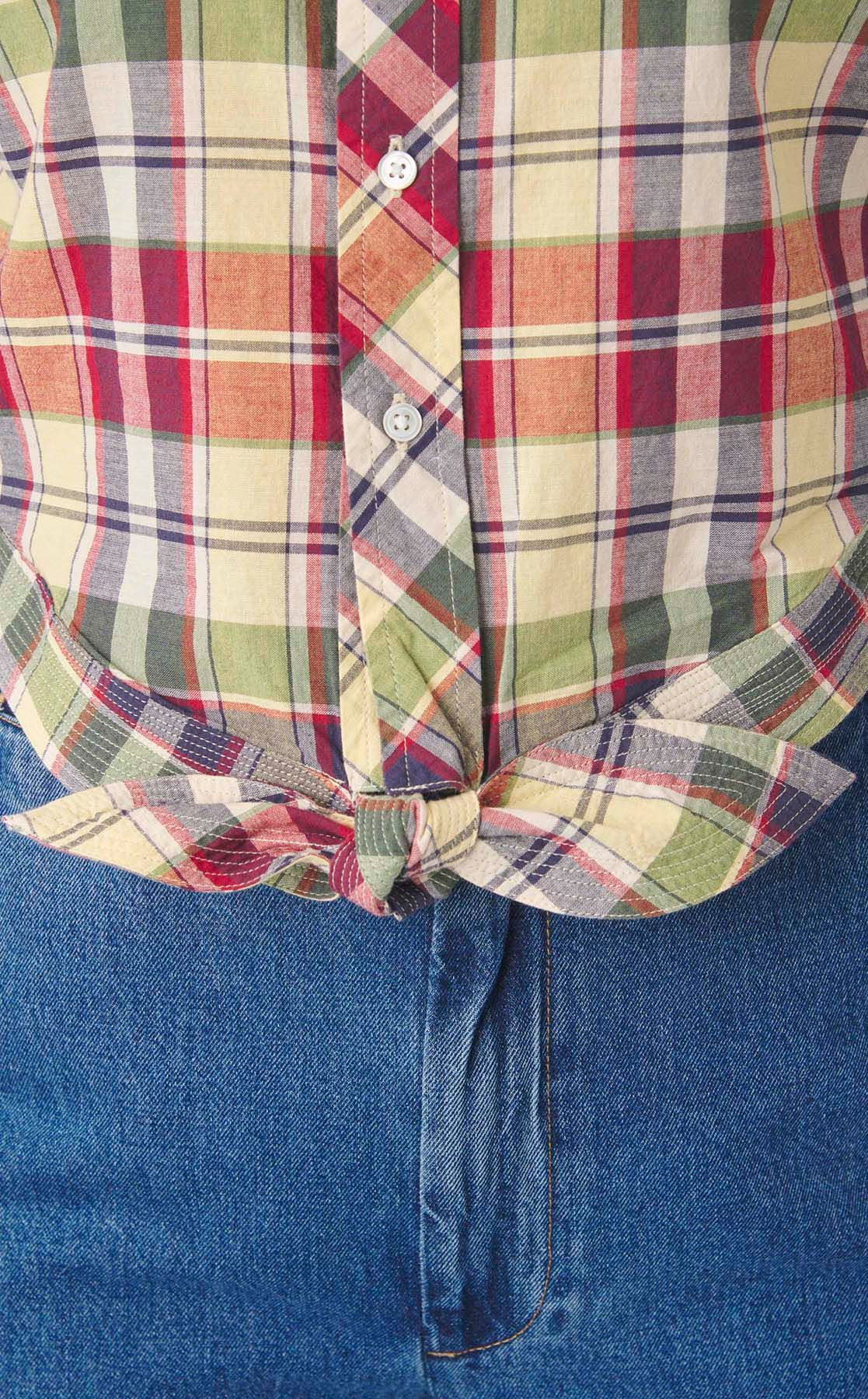 新作　美品　RALPH LAURENラルフローレン　チェック　クロップド　シャツ Polo Ralph Lauren｜《手洗い可》マドラスチェッククロップドシャツ