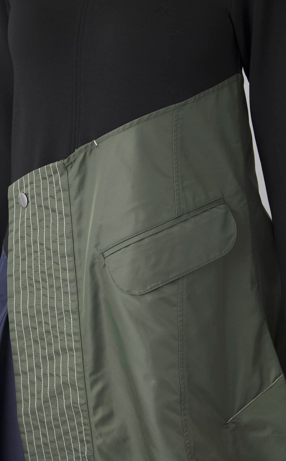 異素材ドッキングラップワンピース