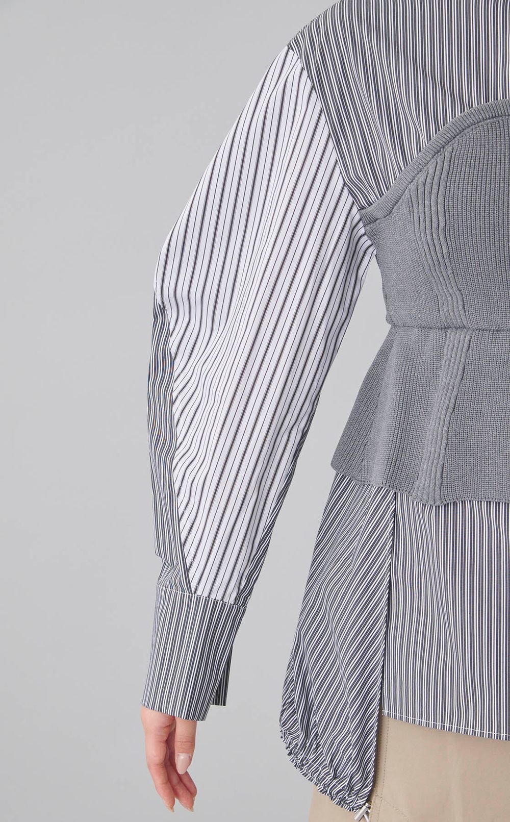 ニットビスチェドッキングシャツ