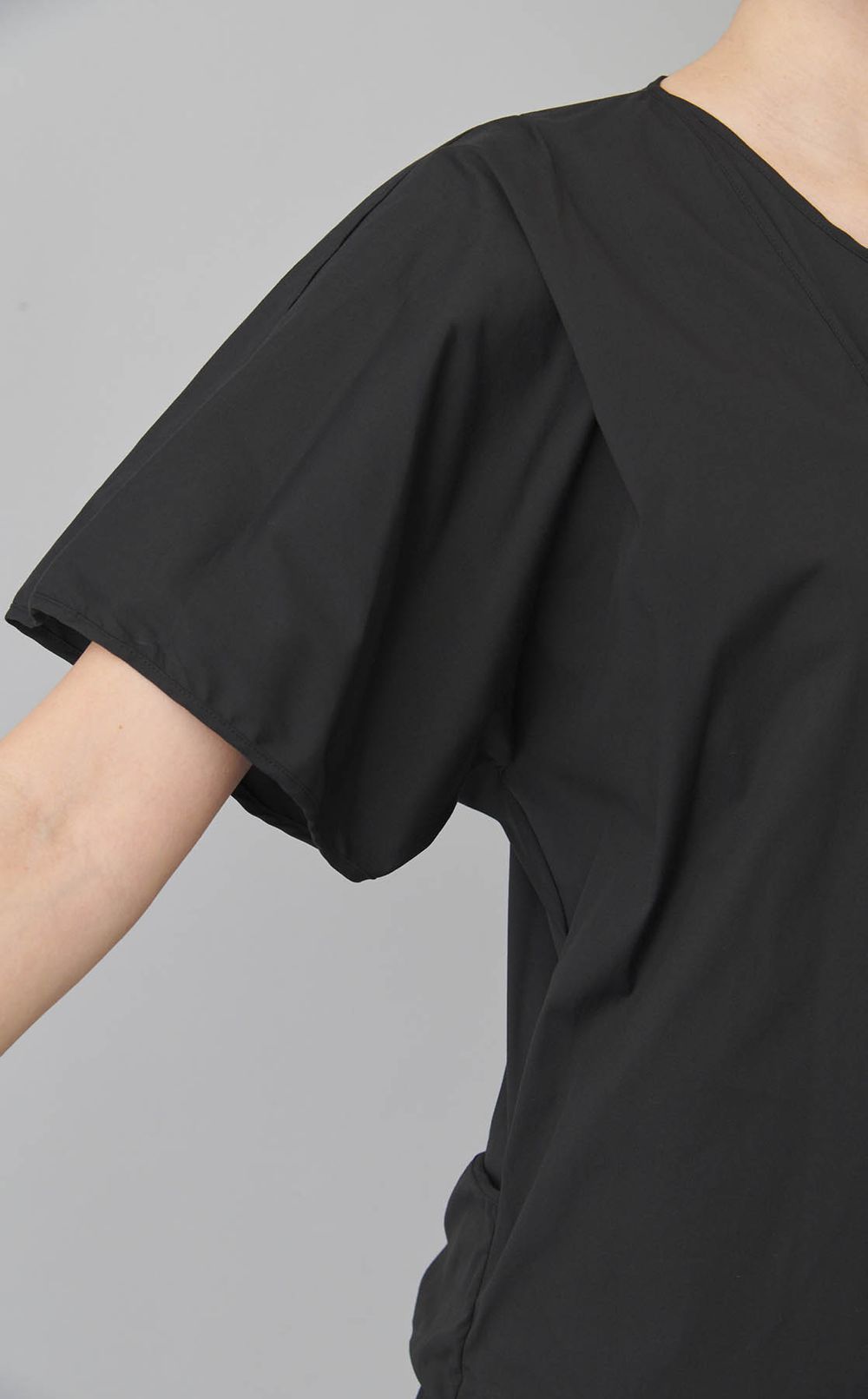 コットンナイロンギャザーワンピース