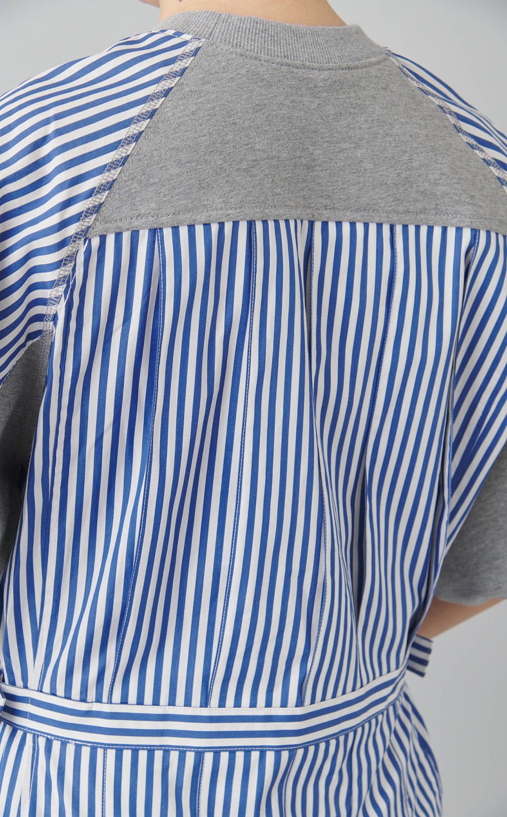 ランタンスリーブコンビワンピース