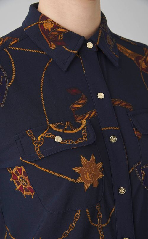 チェーンプリントシャツ