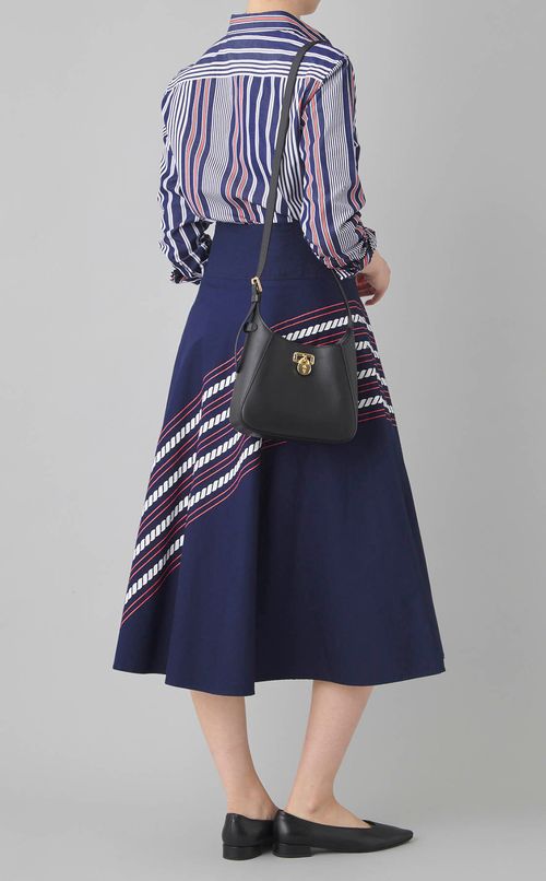 ローププリントフレアロングスカート