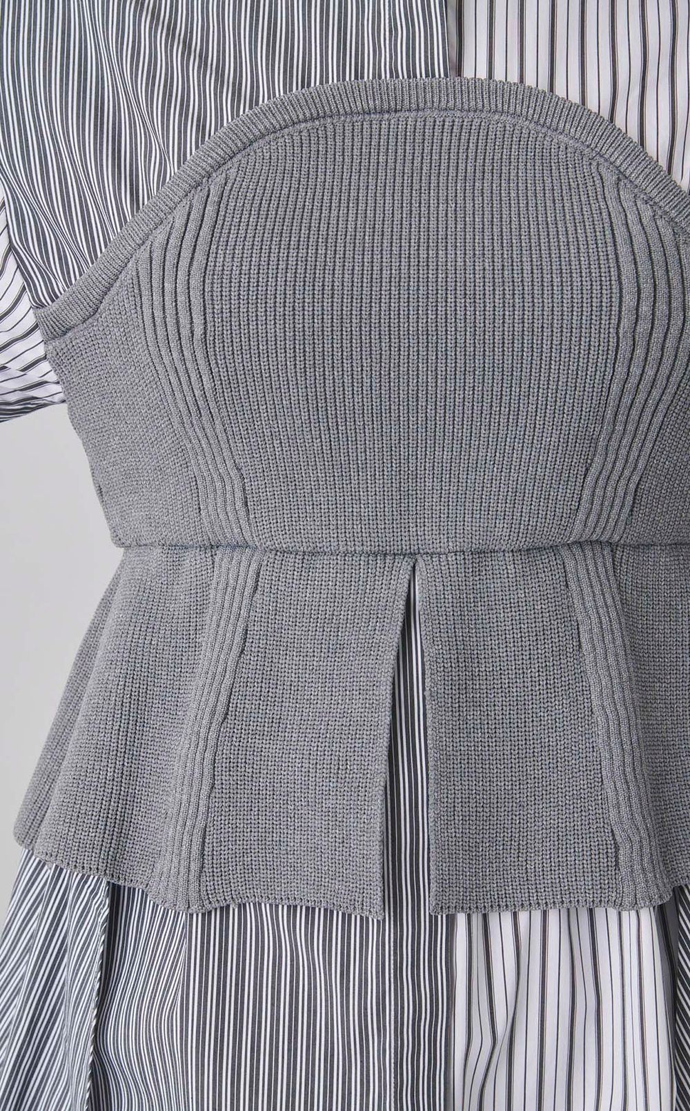 ニットビスチェドッキングシャツ