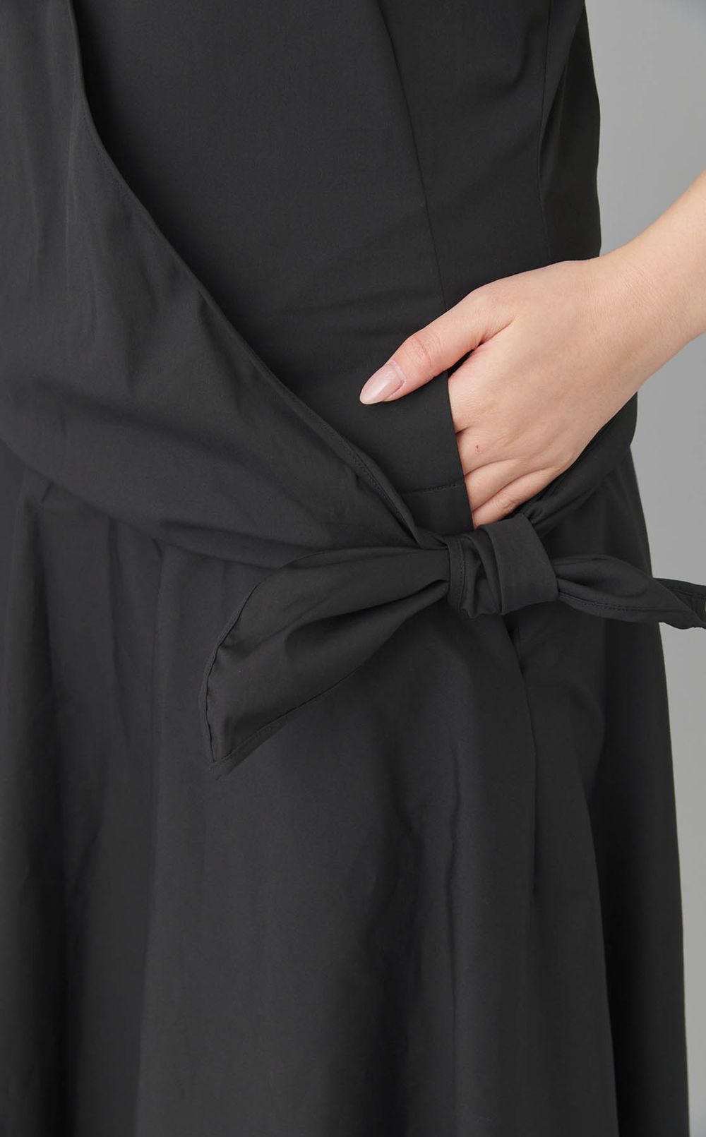 コットンナイロンギャザーワンピース