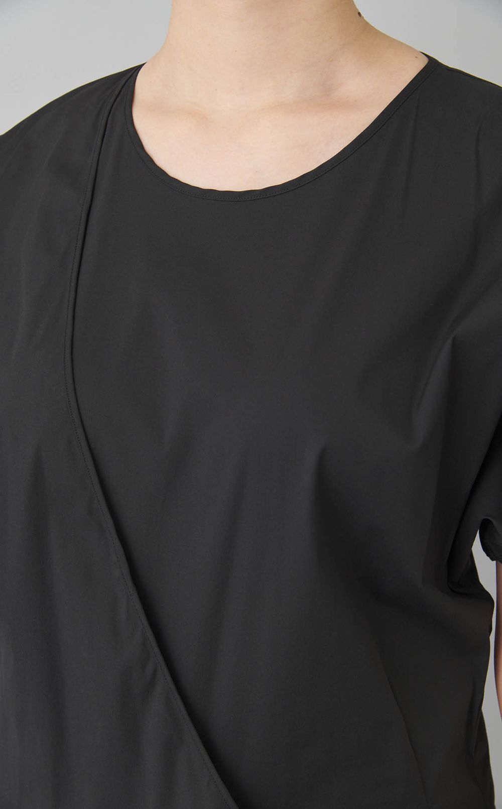 コットンナイロンギャザーワンピース