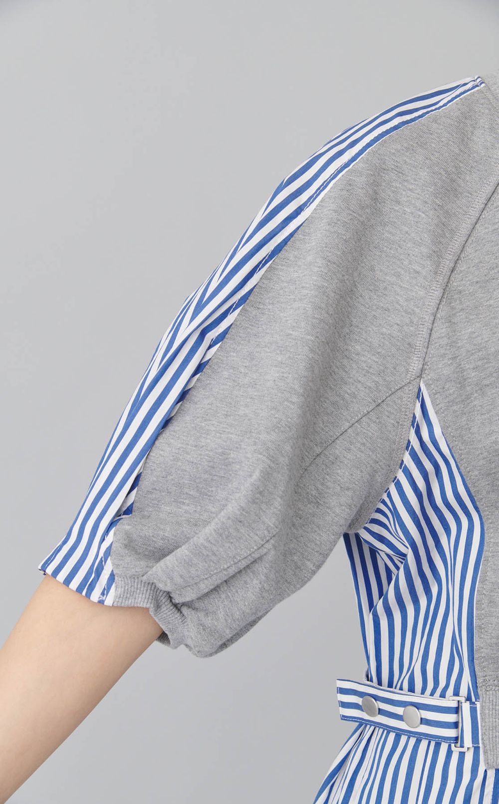 ランタンスリーブコンビワンピース