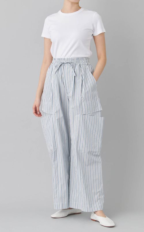 ストライプイージーワイドパンツ