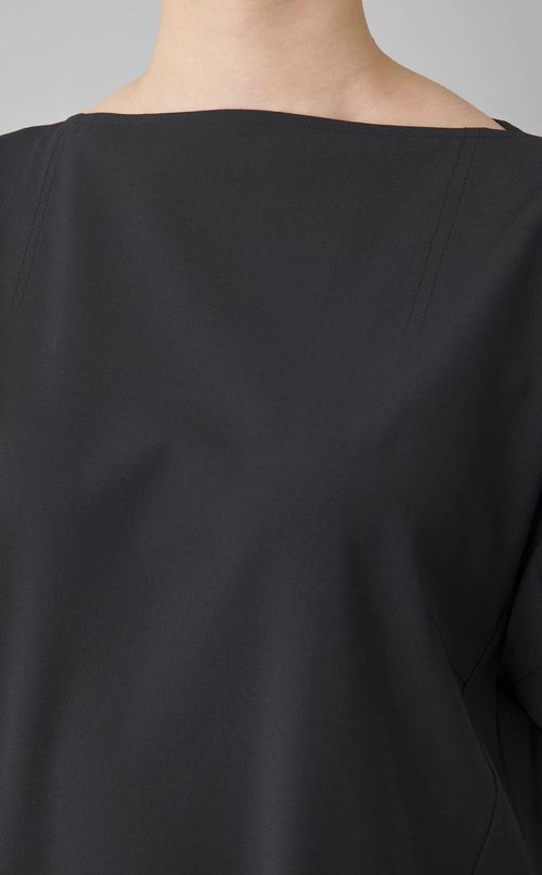 ギャザースリーブコクーンドレス