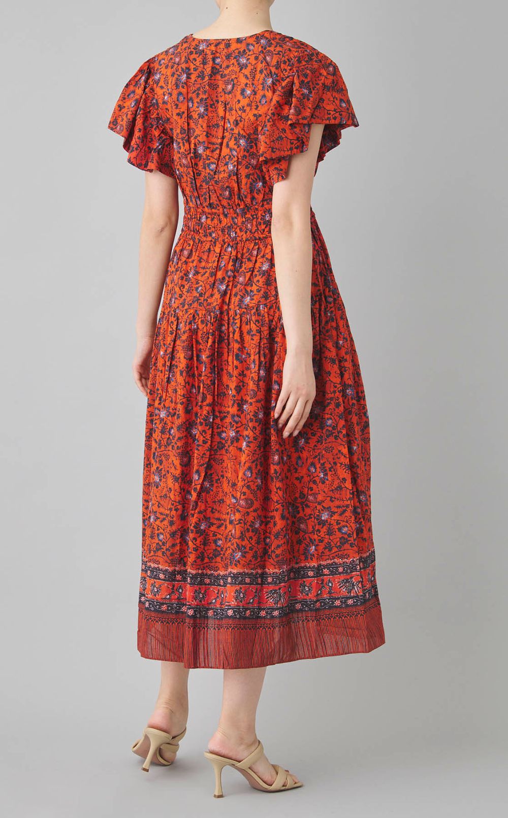 ミニフラワープリントVネックワンピース