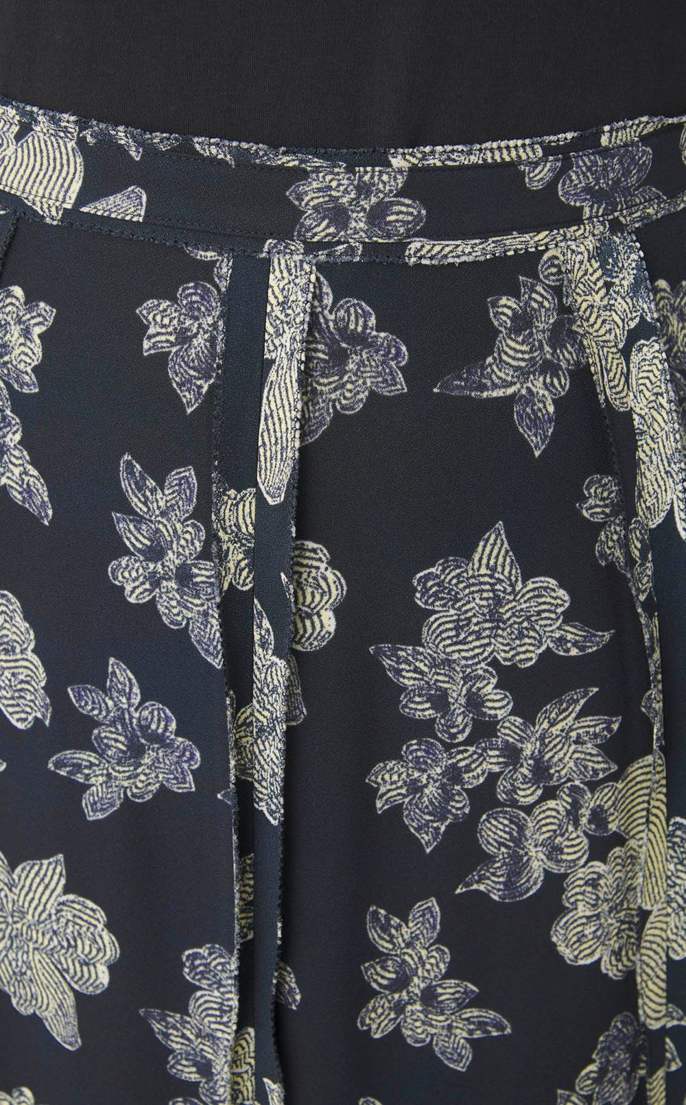 フラワープリントセミフレアロングスカート