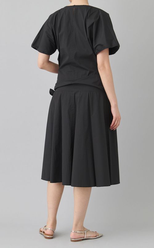 コットンナイロンギャザーワンピース