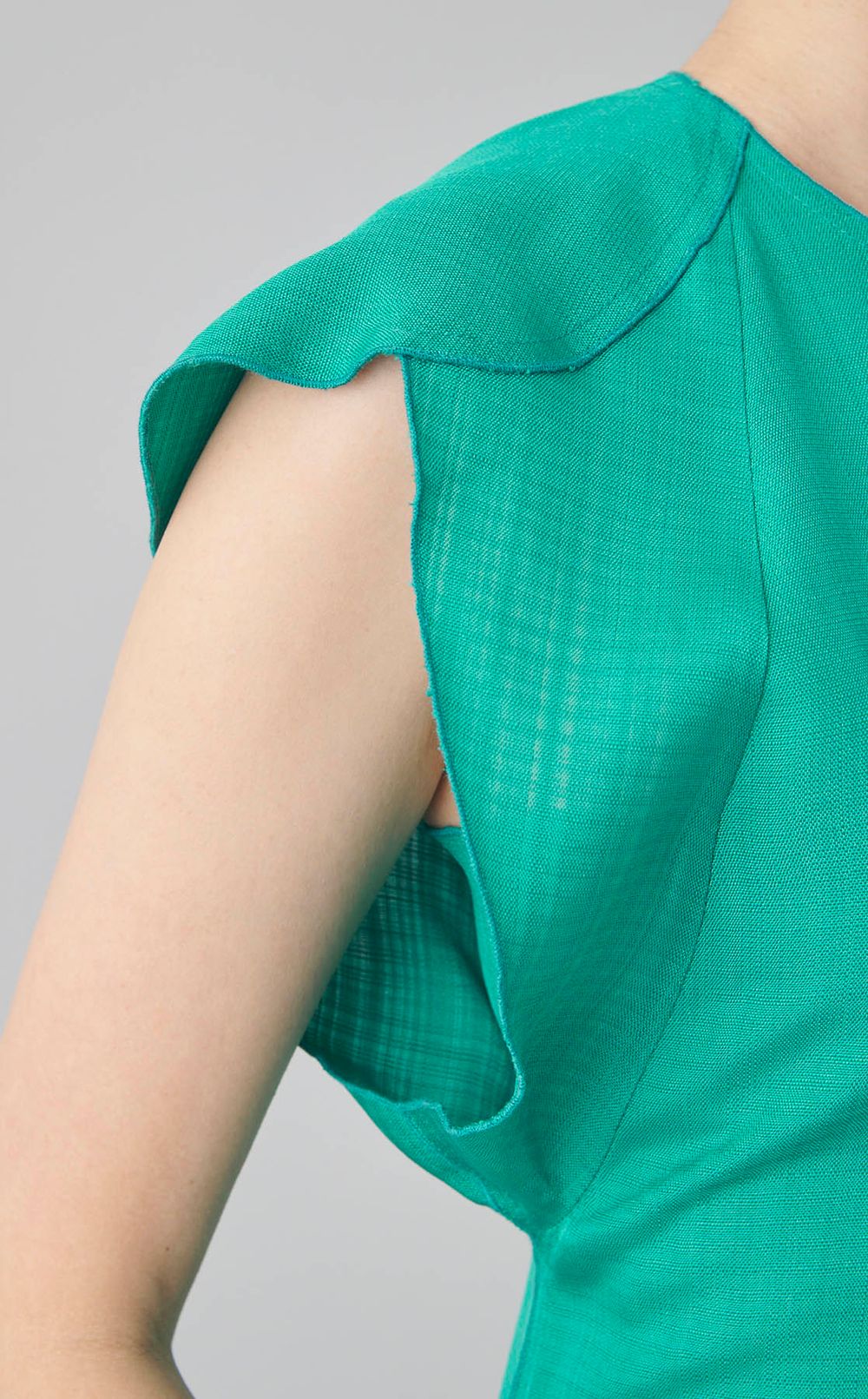 キャップスリーブフレアワンピース