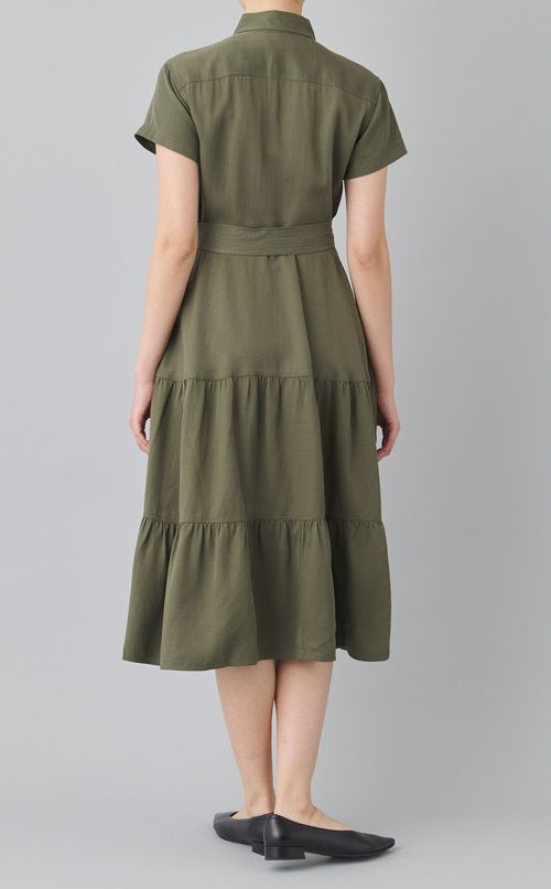 テンセルリネンシャツワンピース