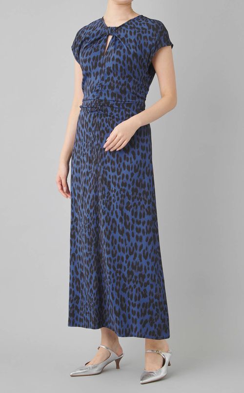 レオパードデザインネックワンピース