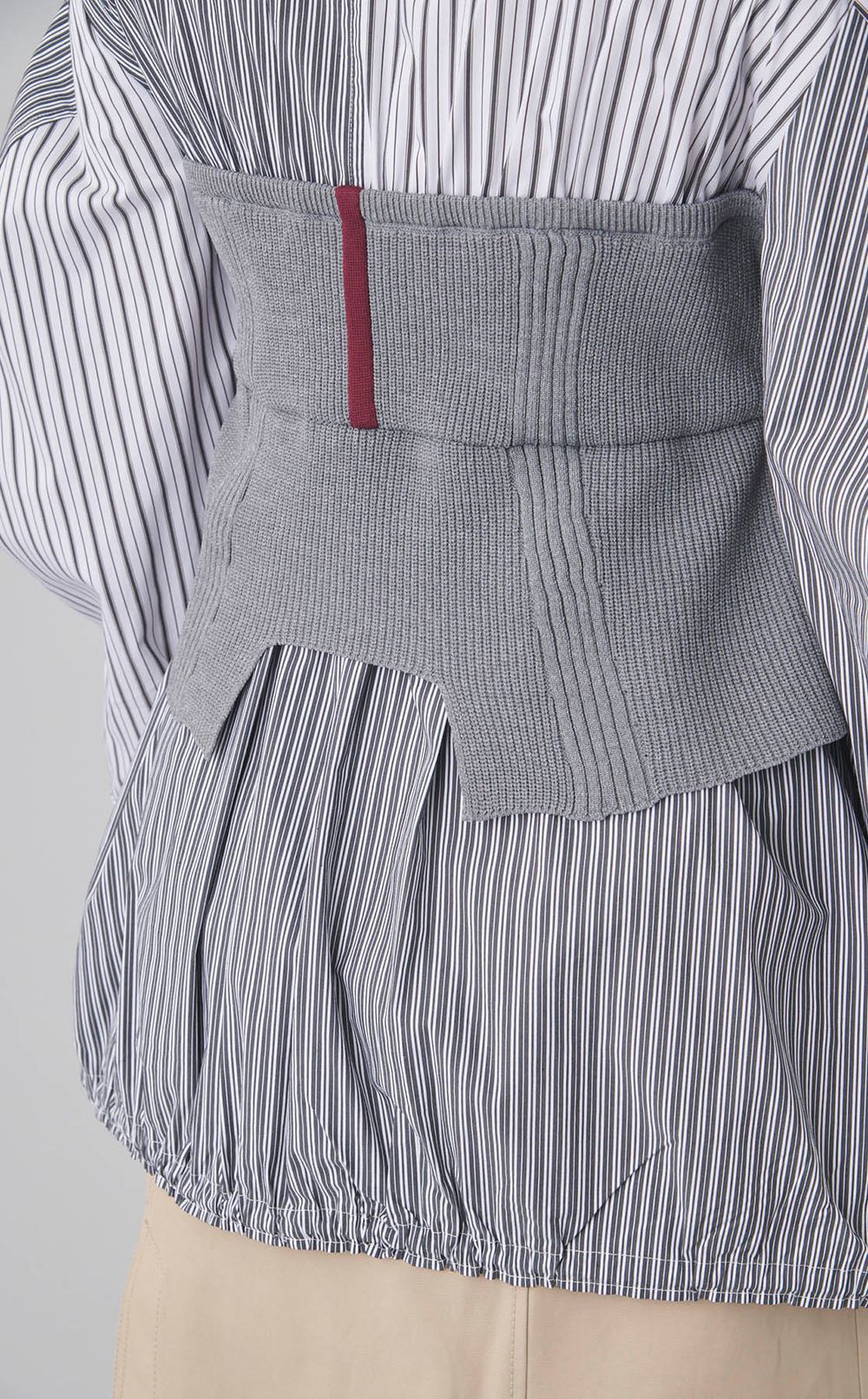 ニットビスチェドッキングシャツ