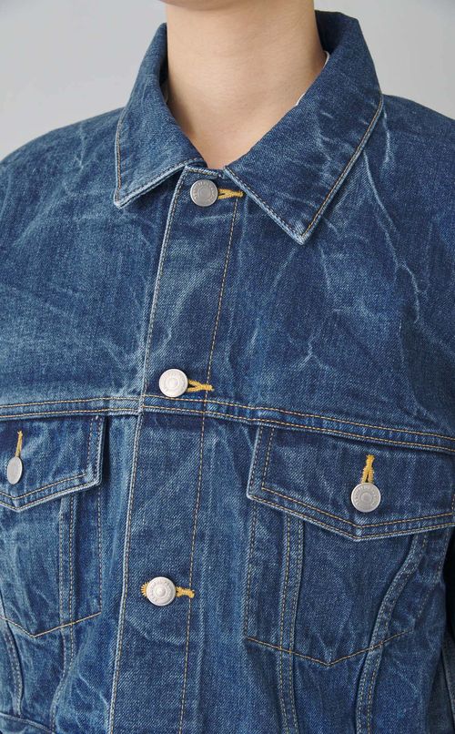 セルヴィッチデニムショートブルゾン