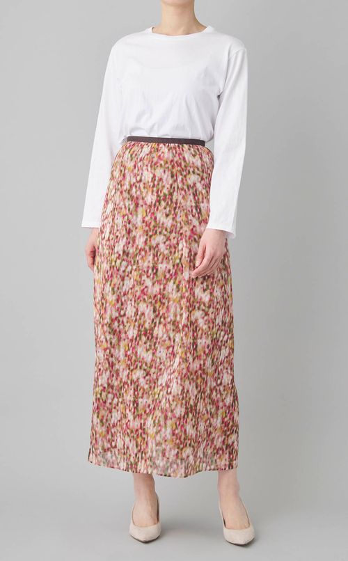 フラワープリントロングスカート