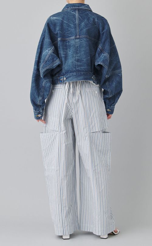 セルヴィッチデニムショートブルゾン