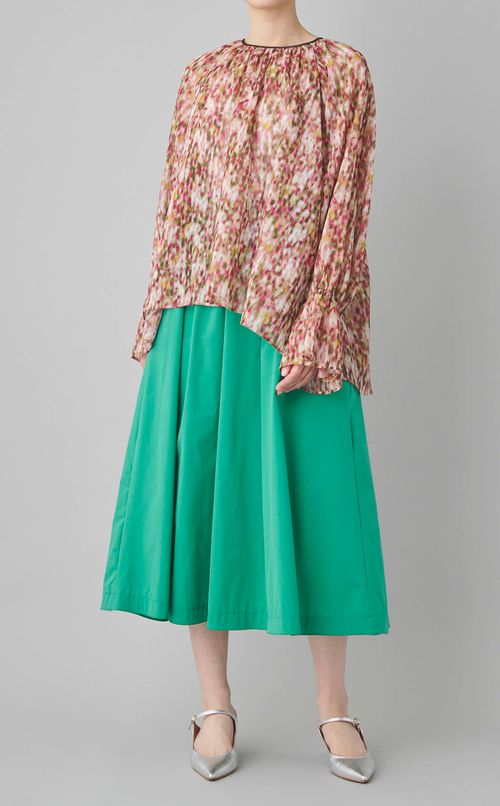 タフタボリュームギャザースカート