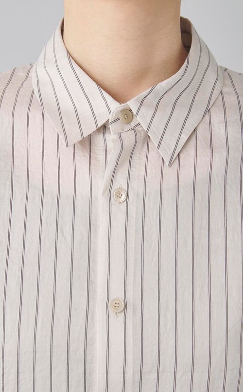 ストライプドルマンスリーブシャツ