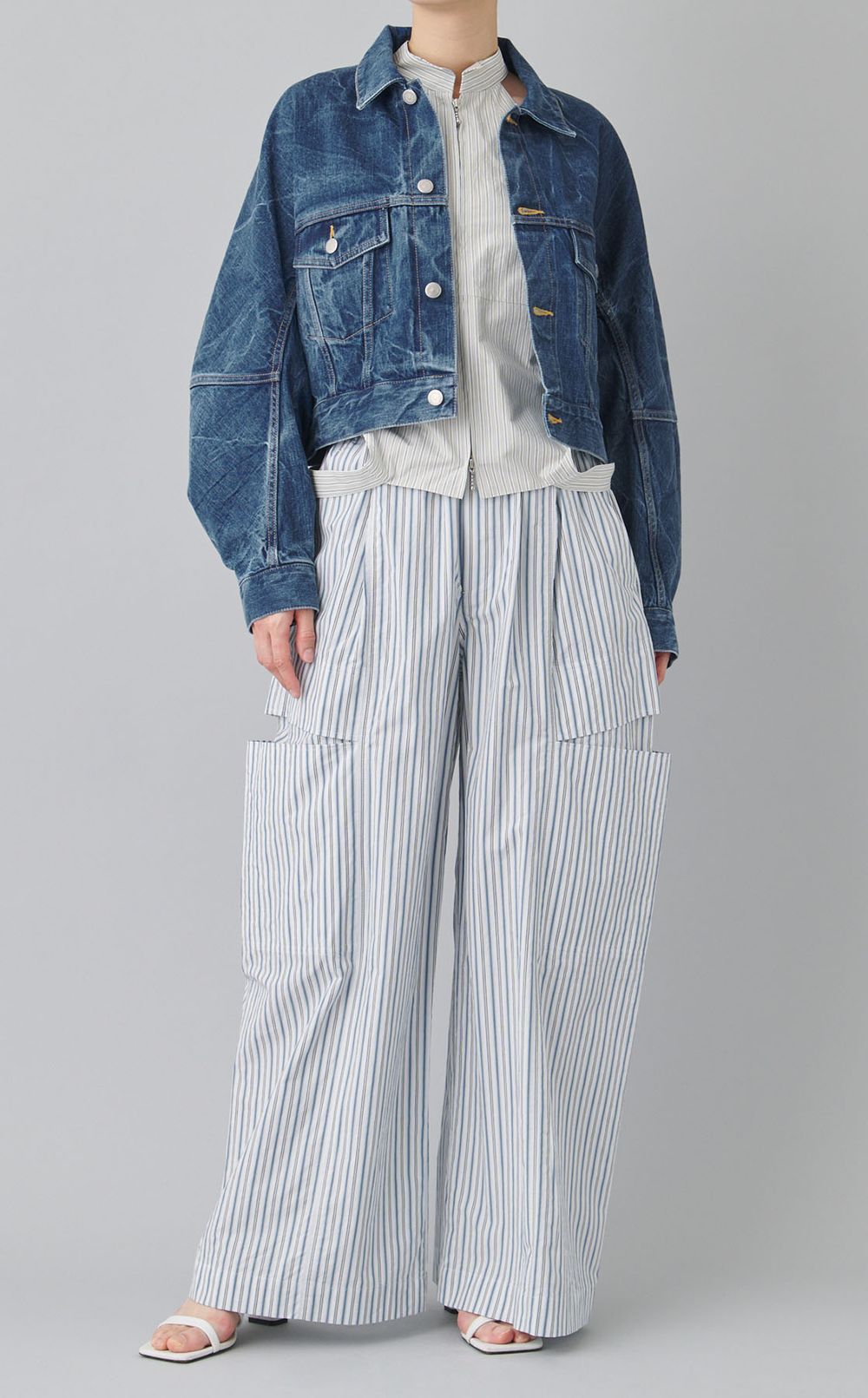 セルヴィッチデニムショートブルゾン