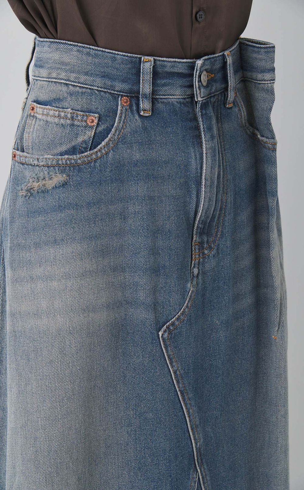 デニムミディスカート