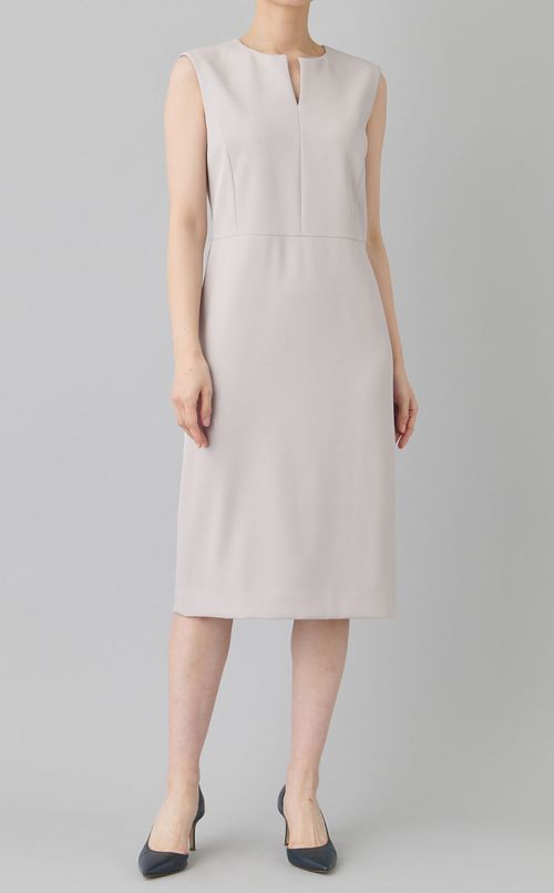 キーネックIラインワンピース