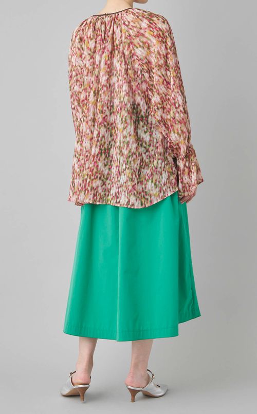 プリントキャンディスリーブブラウス