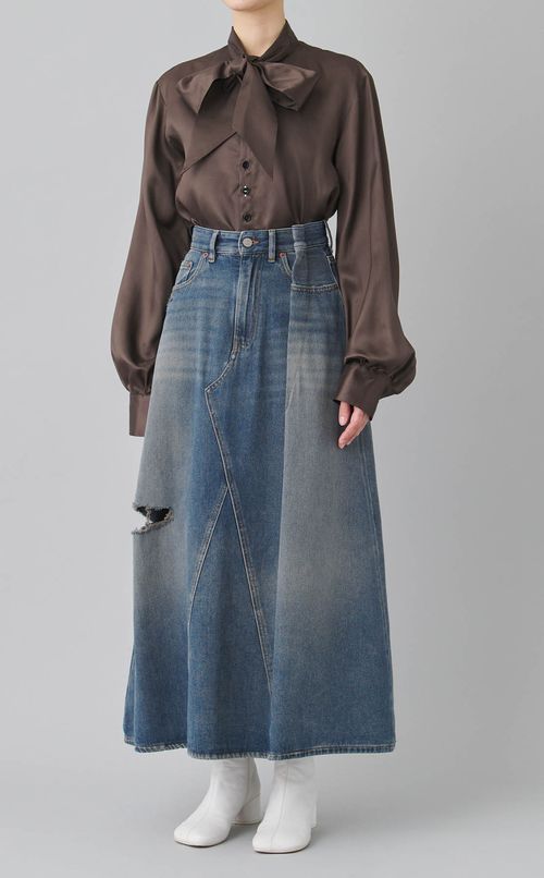 デニムミディスカート