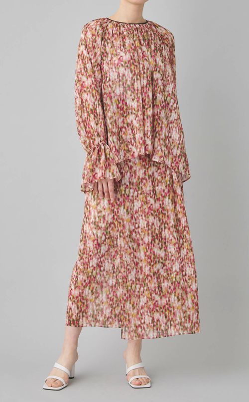 フラワープリントロングスカート