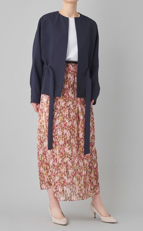 フラワープリントロングスカート