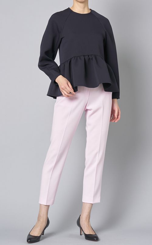 ペプラムクルーネックプルオーバー