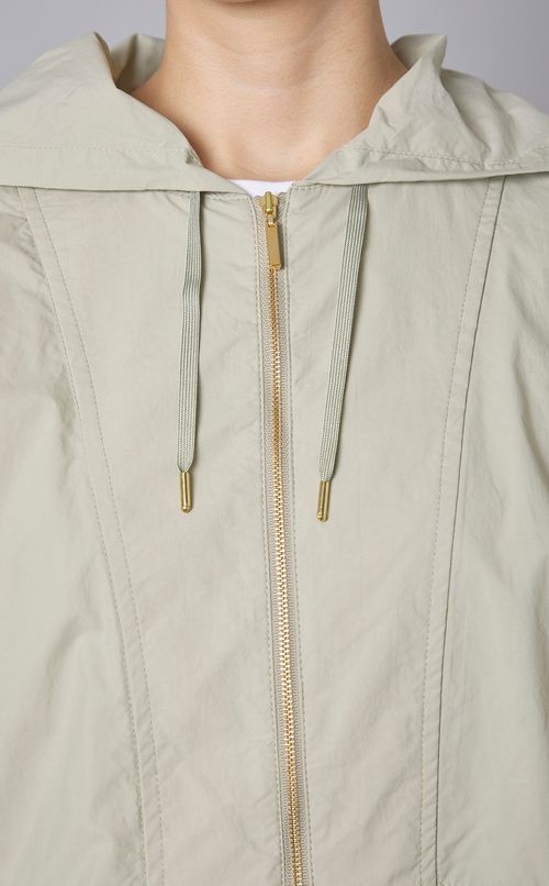 ウエストギャザーフーデッドコート