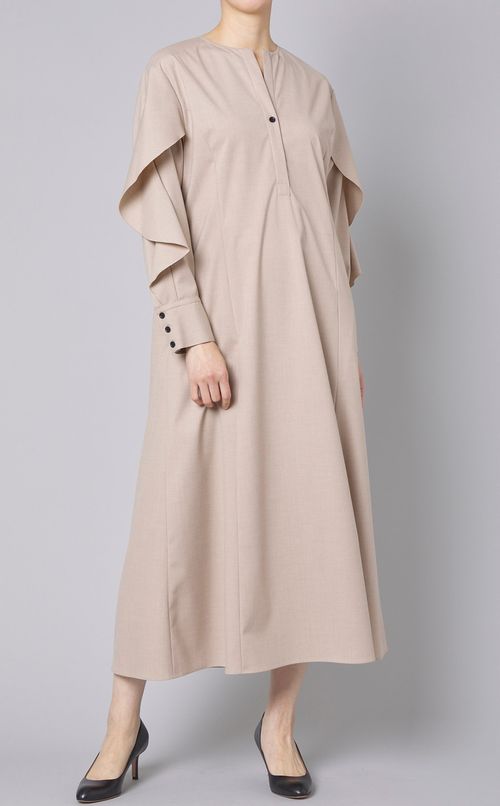 ラッフルスリーブワンピース