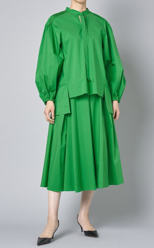 コットンタックフレアスカート