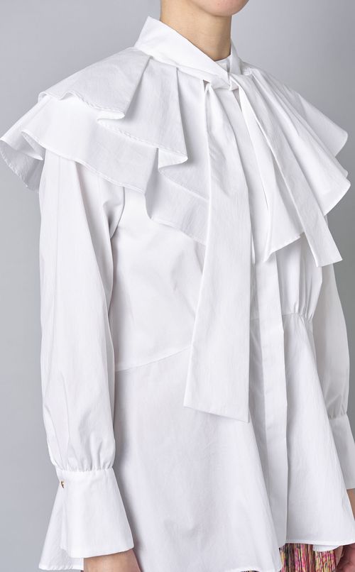 フリルカラーブラウス