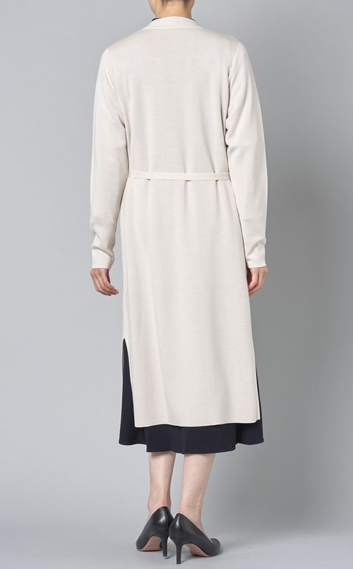 ウールシルクロングカーディガン