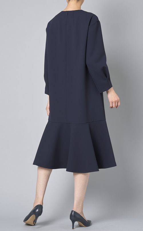 ボンディング裾フレアワンピース