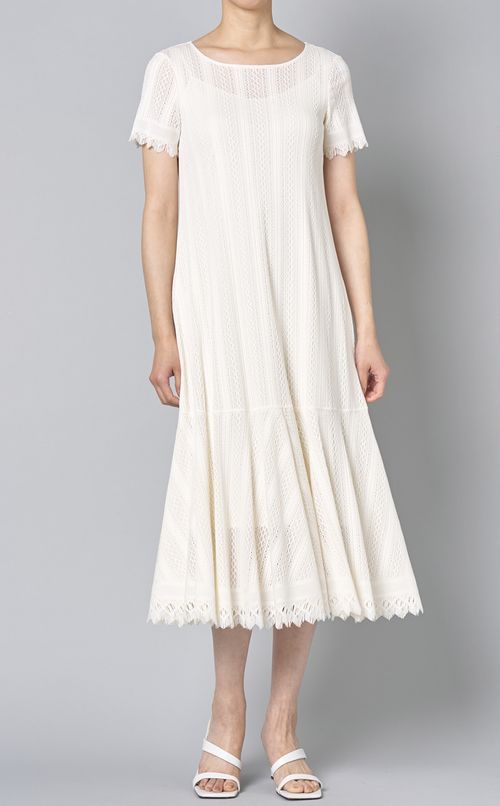 ストレッチレースペプラムワンピース