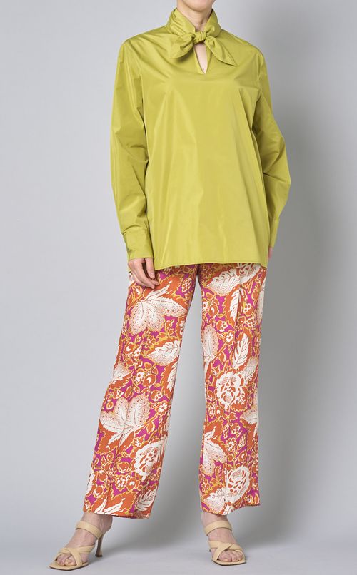 ボタニカルプリントワイドパンツ