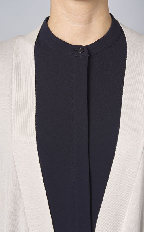 ウールシルクロングカーディガン