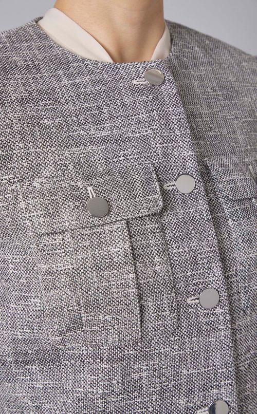 ツイードメタルボタンジャケット